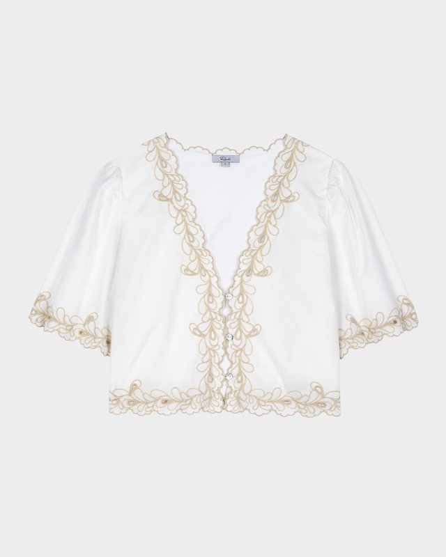 Cataluna Embroidered Button-Front Shirt